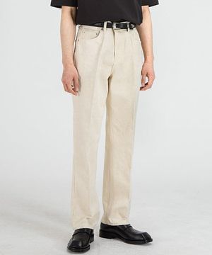 51007 HISHITOMO NATURAL CREAM JEANS [RELAX STRAIGHT]