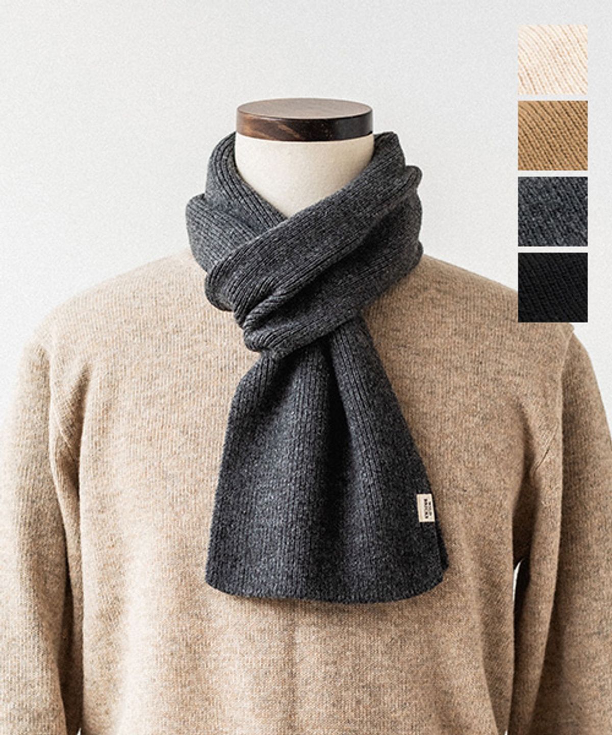 와일드 브릭스(WILD BRICKS) CASHMERE BLEND KNIT MUFFLER
