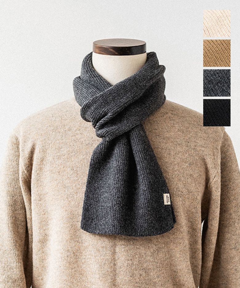 CASHMERE BLEND KNIT MUFFLER