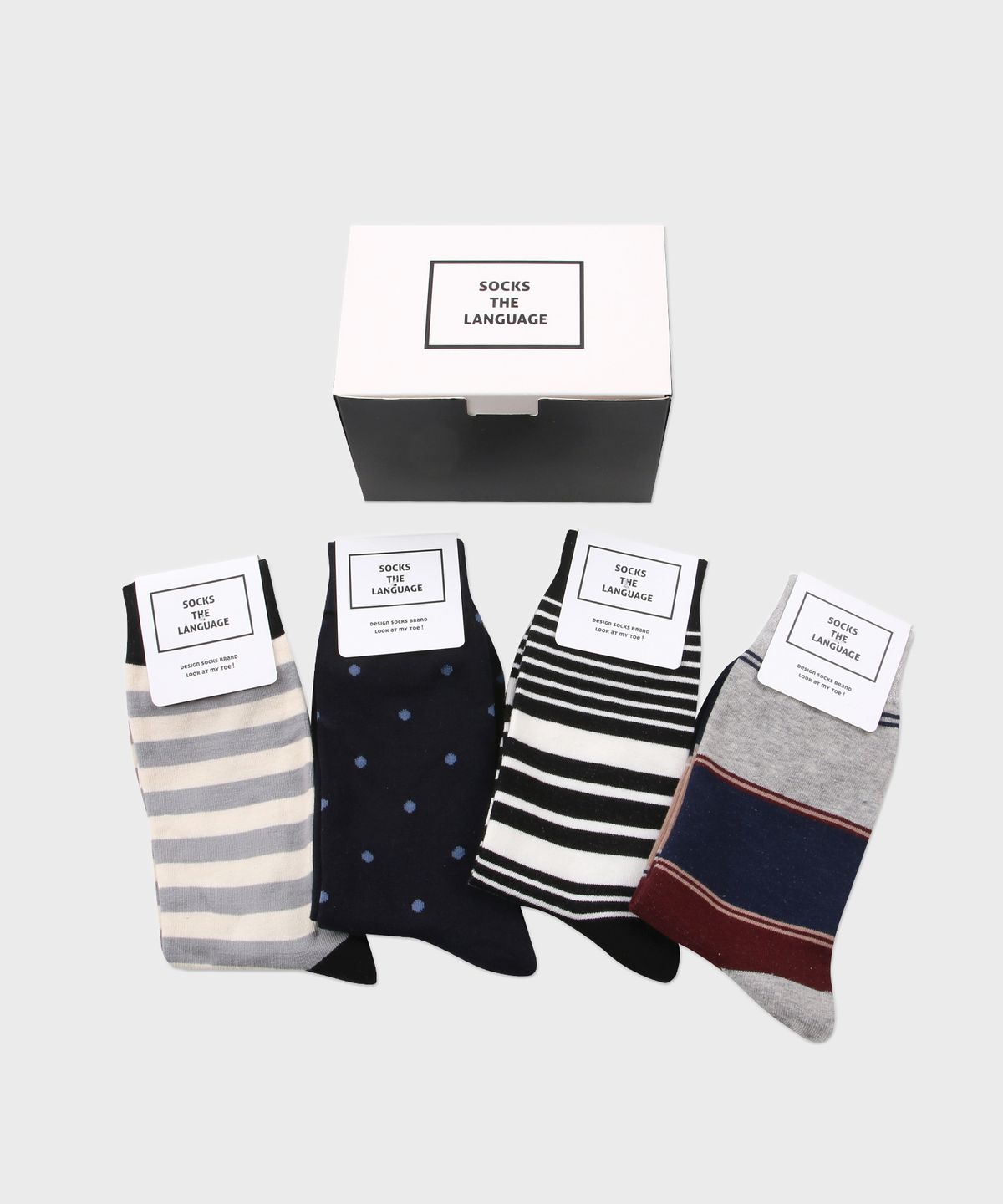 삭스더랭귀지(SOCKS THE LANGUAGE) 솔트 양말 4SET