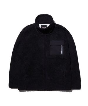 MIXED FLEECE ZIP-UP JACKET