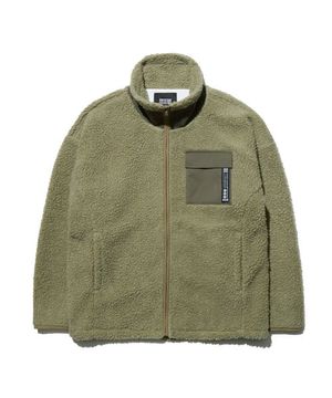 MIXED FLEECE ZIP-UP JACKET