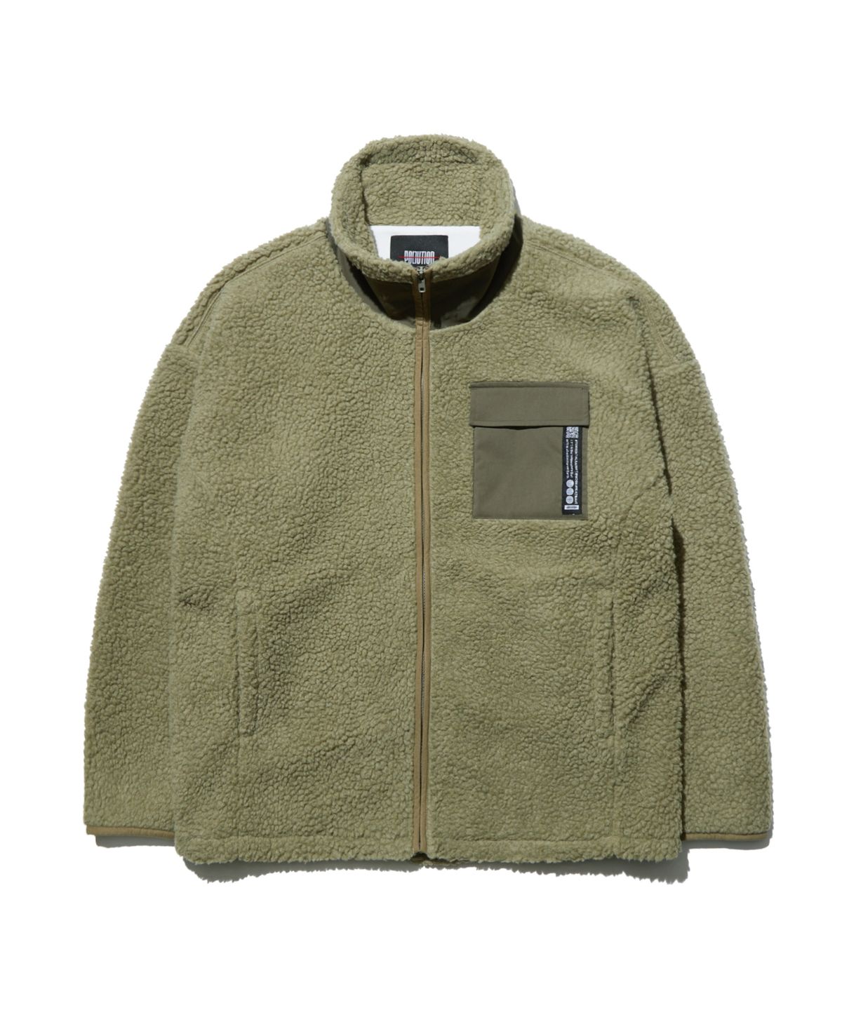 폴루션(POLLUTION) MIXED FLEECE ZIP-UP JACKET