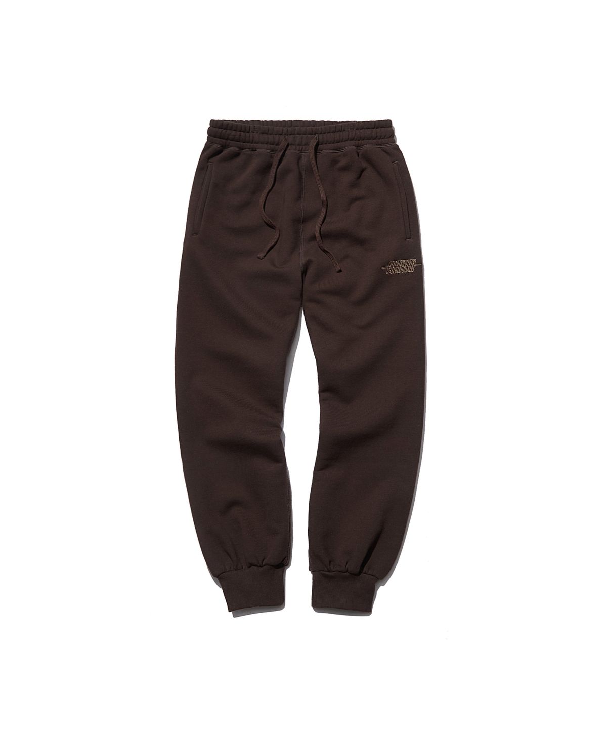 폴루션(POLLUTION) EMB LOGO SWEATPANTS BROWN (PKHAWPT017_BR)