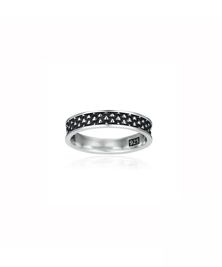 Pattern Logo Layered Ring No.3