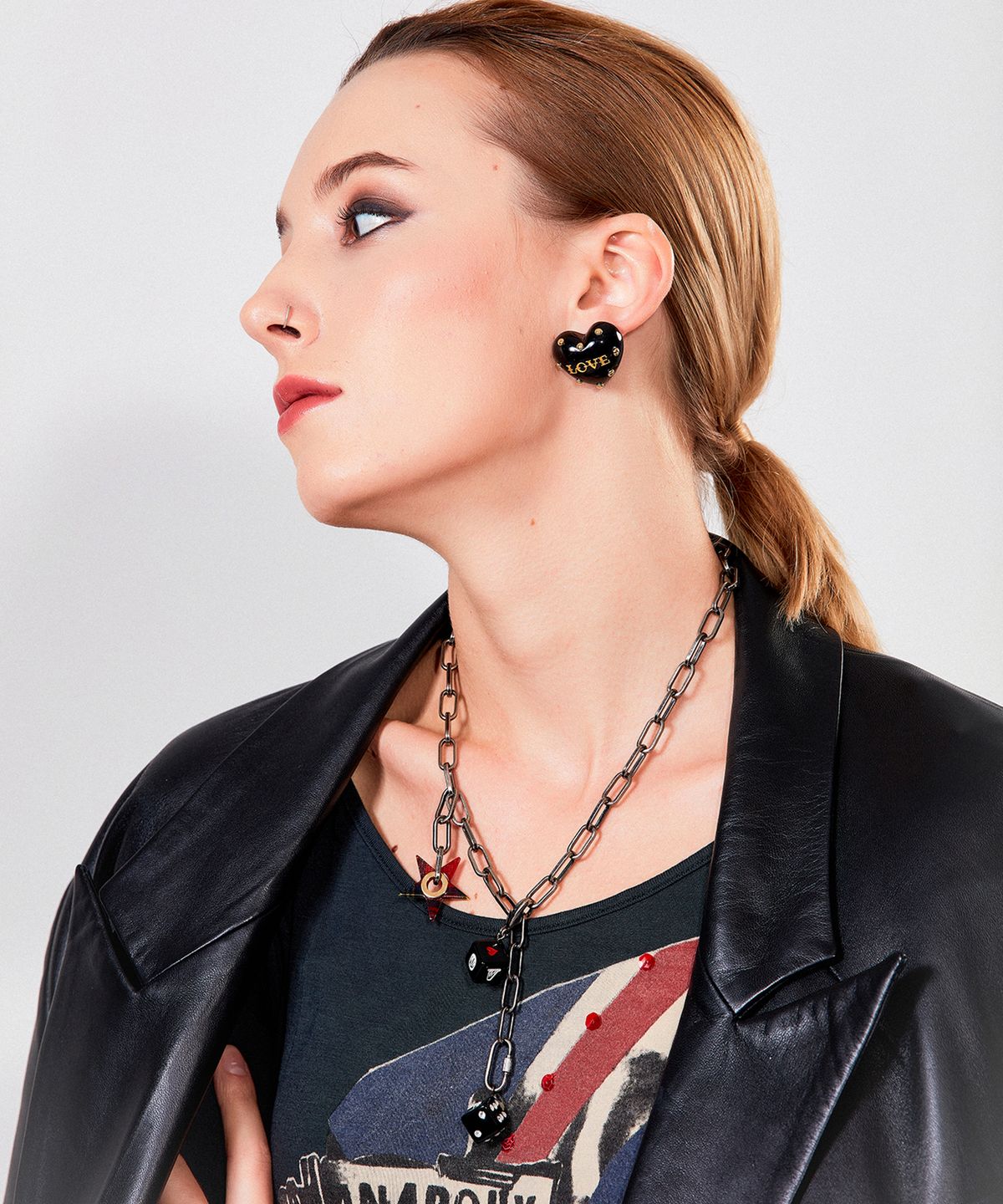 마이부(MY BOO) Gambler Necklace - black
