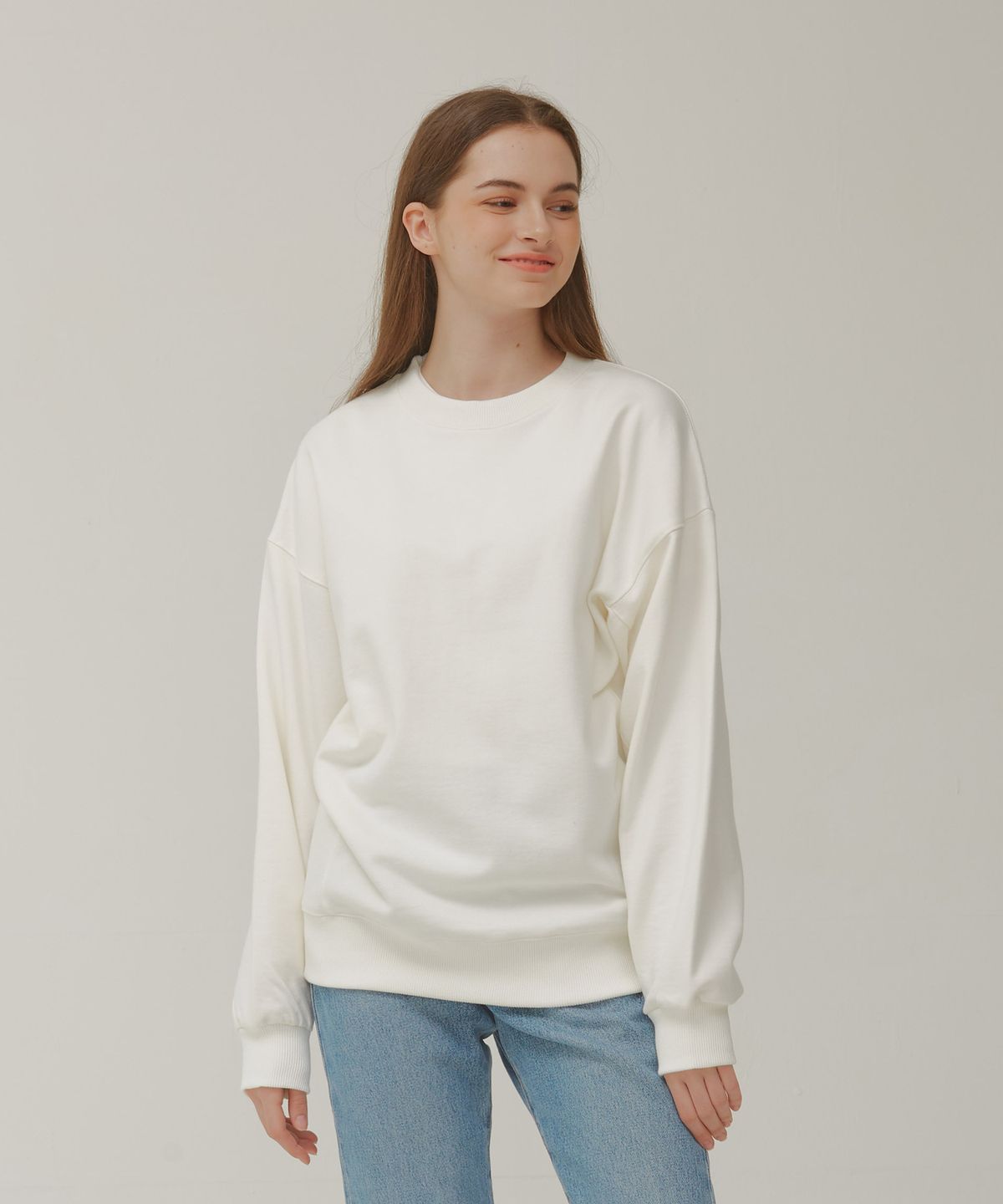 포지티브 바이브(POSITIVE VIBE) Oversized sweat shirt(Ivory)