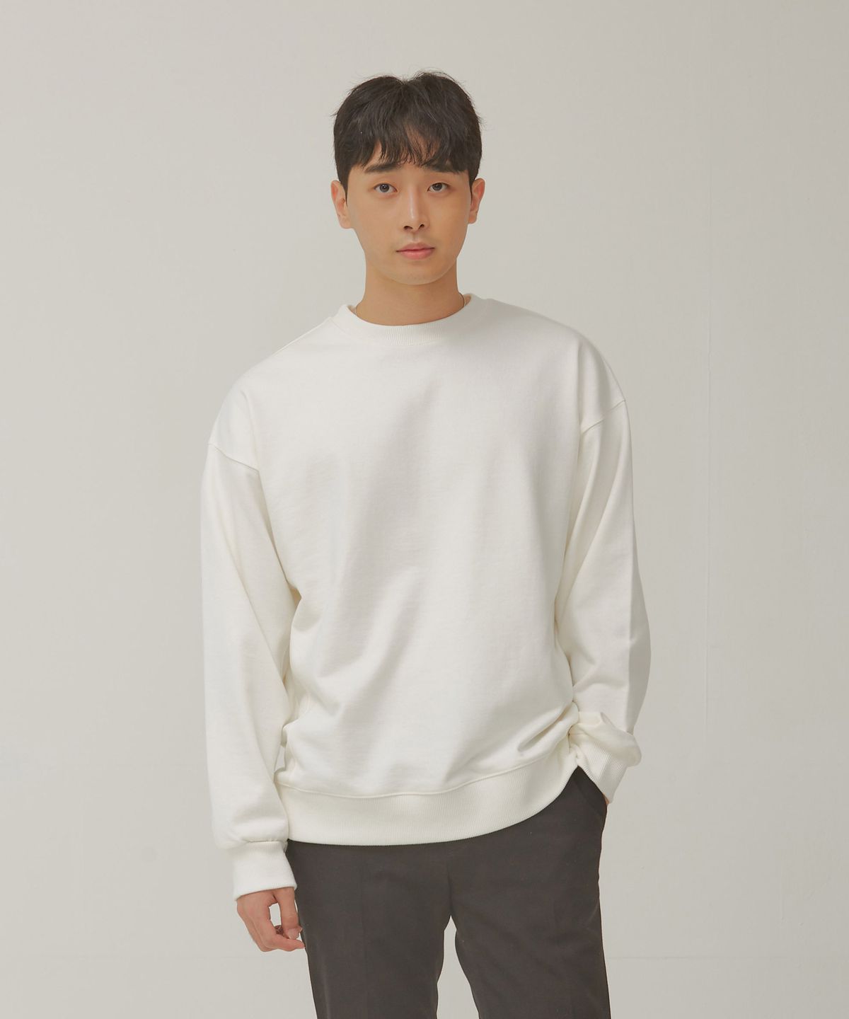 포지티브 바이브(POSITIVE VIBE) Oversized sweat shirt(Ivory)