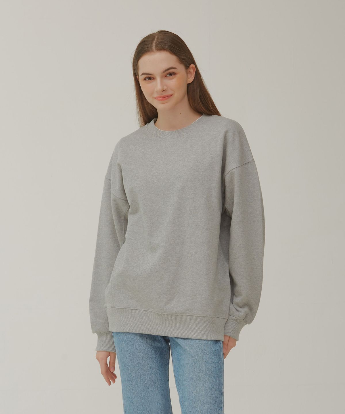 포지티브 바이브(POSITIVE VIBE) Oversized sweat shirt(Gray)