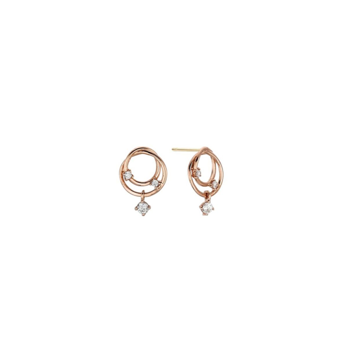로이드(LLOYD) Spring Breeze 원형 큐빅 14K Gold 귀걸이 LPSH2019G