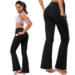 코튼나일론 사이드 포켓 부츠컷 나팔바지 레깅스_A09