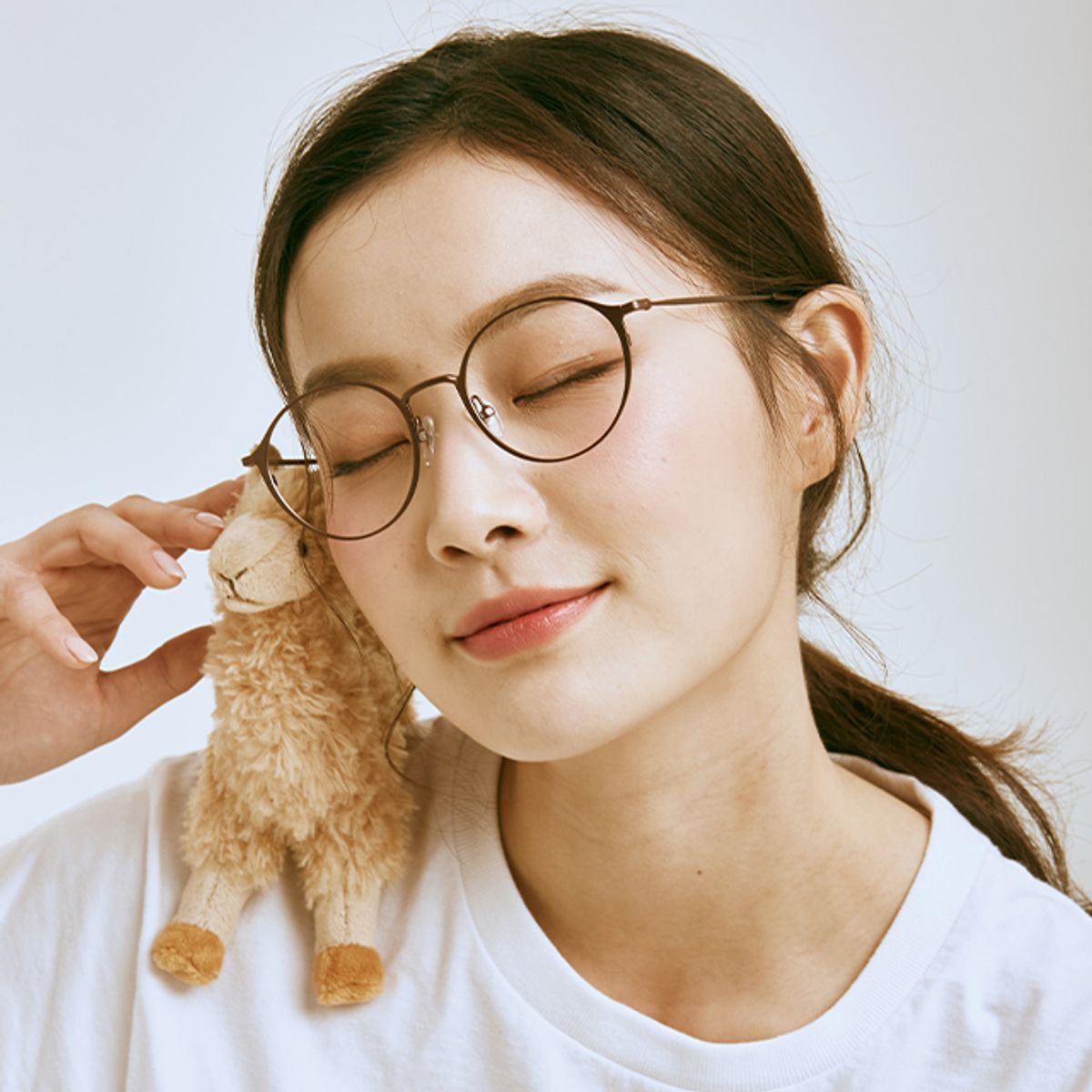 알로아이웨어(ALO EYEWEAR) [ALOXROUNZ] AR8001A C3 브라운 메탈 라운드 안경테
