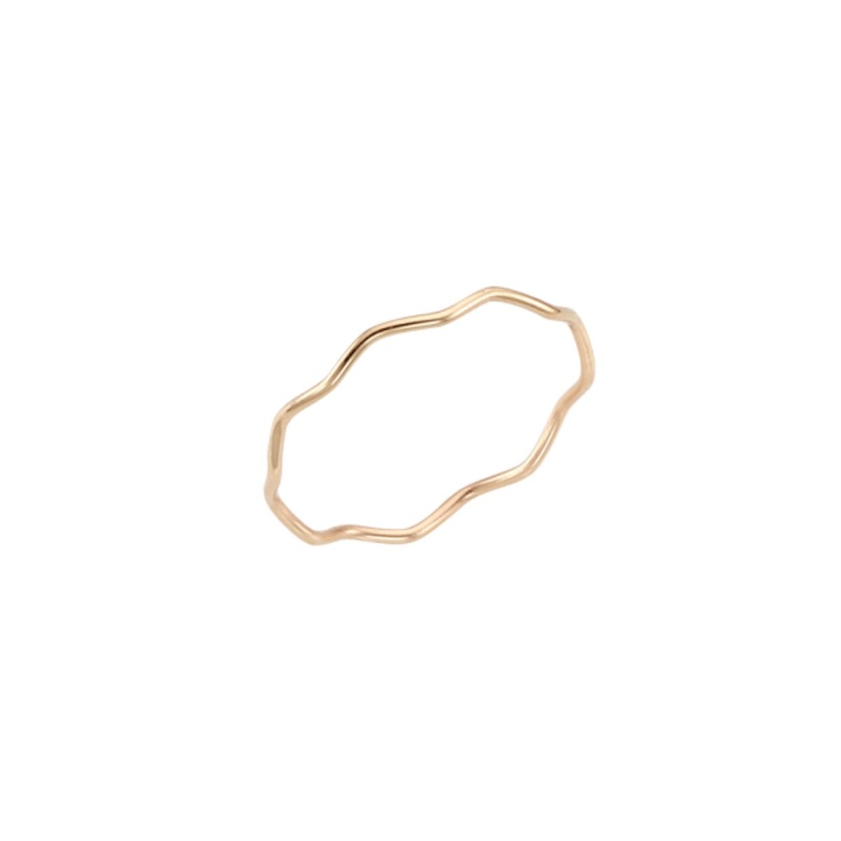 로이드(LLOYD) 데일리 베이직 도형 실반지 물결 14K Gold 여성반지 LRS18058G