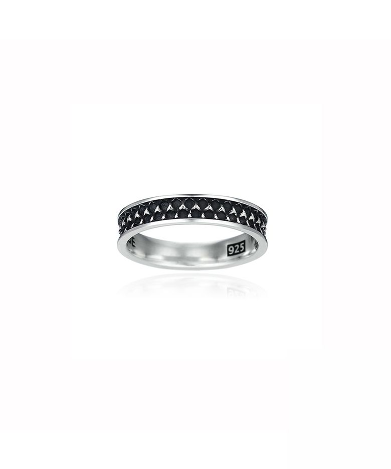 Pattern Logo Layered Ring No.4