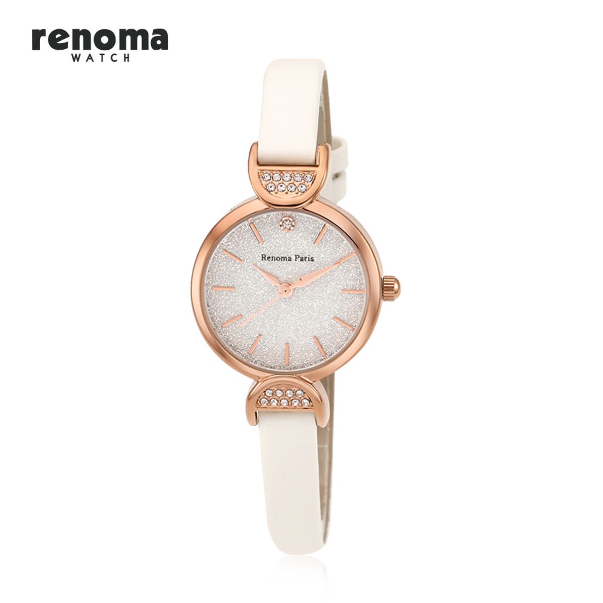 레노마 시계(RENOMA WATCH) RE580WH  여자 가죽 밴드 시계_ 화이트