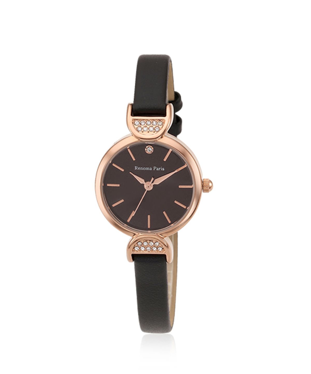레노마 시계(RENOMA WATCH) RE580BK  여자 가죽 밴드 시계_ 블랙