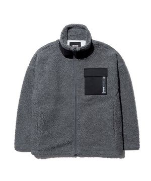 MIXED FLEECE ZIP-UP JACKET