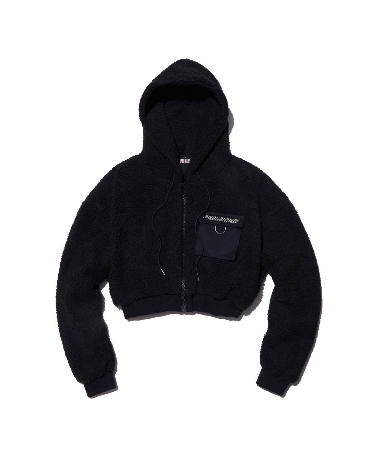 폴루션(POLLUTION) CROPPED SHERPA JACKET