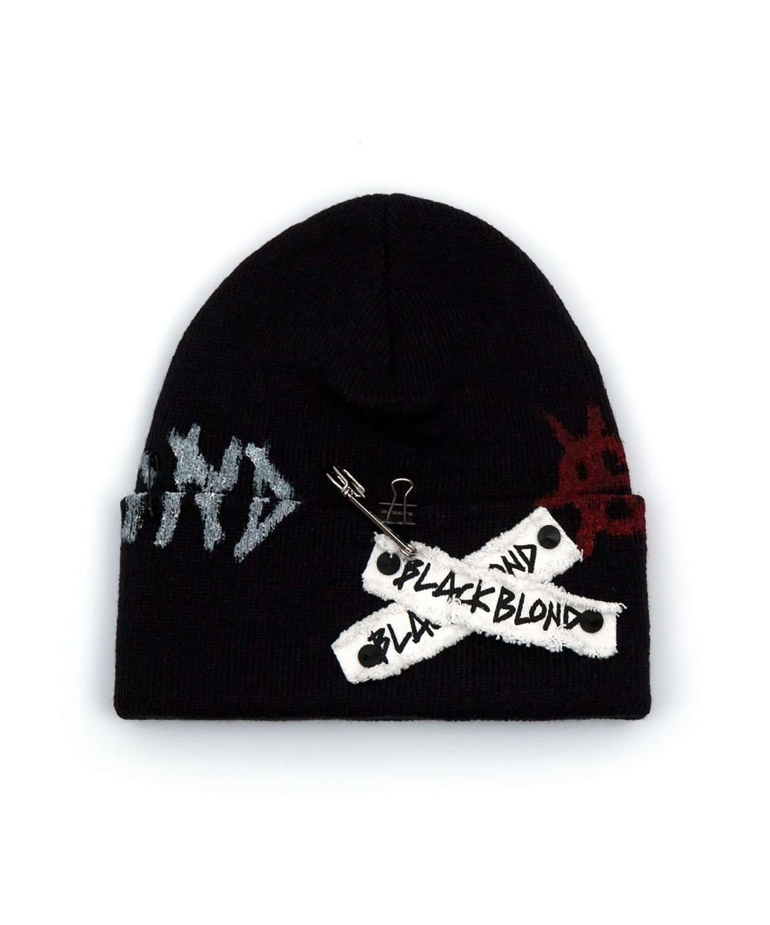 ニットキャップ・ビーニー BLACKBLOND Bibbidi Graffiti Logo Patch Beanie Black 1861BN00 MUSINSA | BLACKBLOND Vivid Graffiti Logo Patch Beanie (Black)