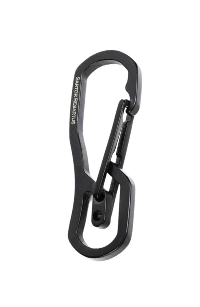 블랙 코티드 스테인레스 카라비너 키링
