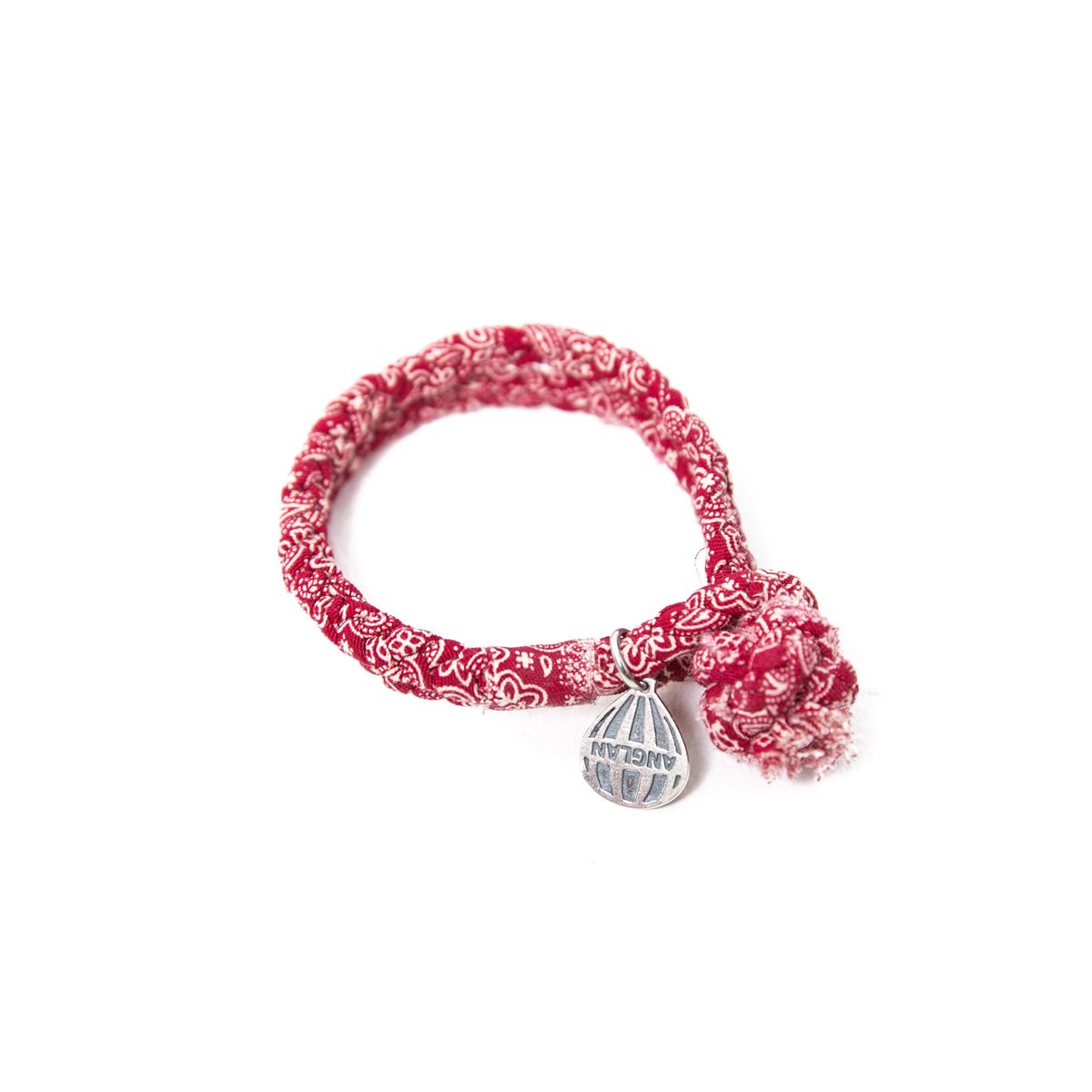앵글런(ANGLAN) Paisley Weaving Pendant Bracelet - Red