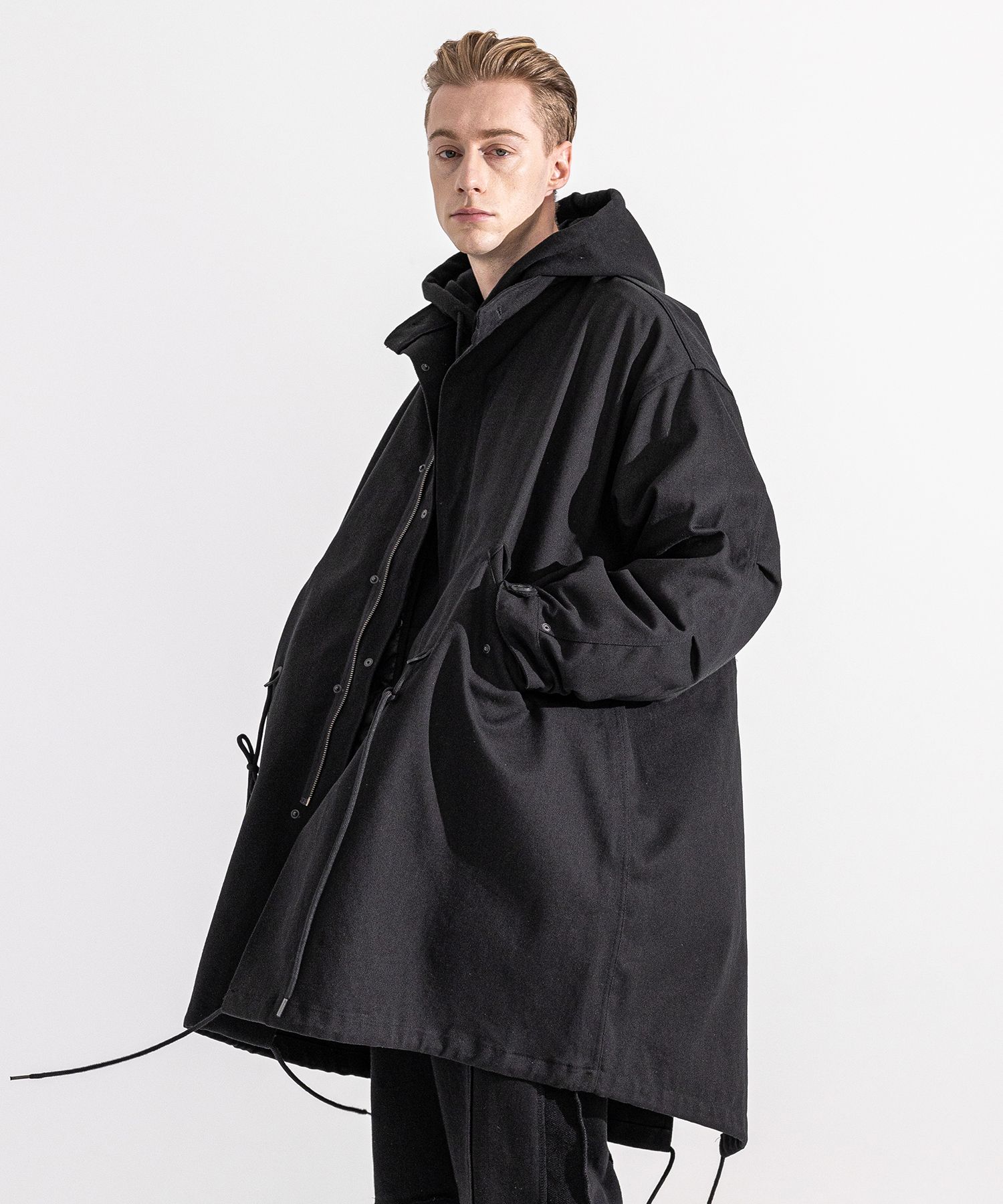【massnoun】M-65 FISHTAIL COTTON COAT MUSINSA | MASSNOUN M-65 Fishtail Cotton Field Coat MWZCT002-BK