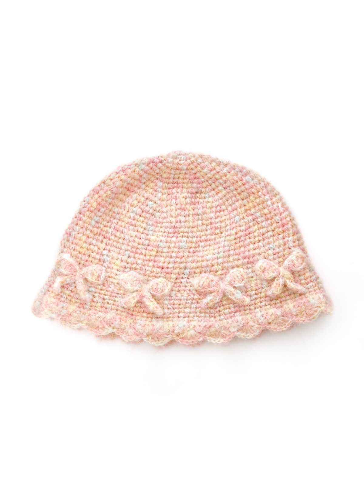 스윙셋(SWINGSET) Fluffy  Ribbon Knit Hat (Pink)