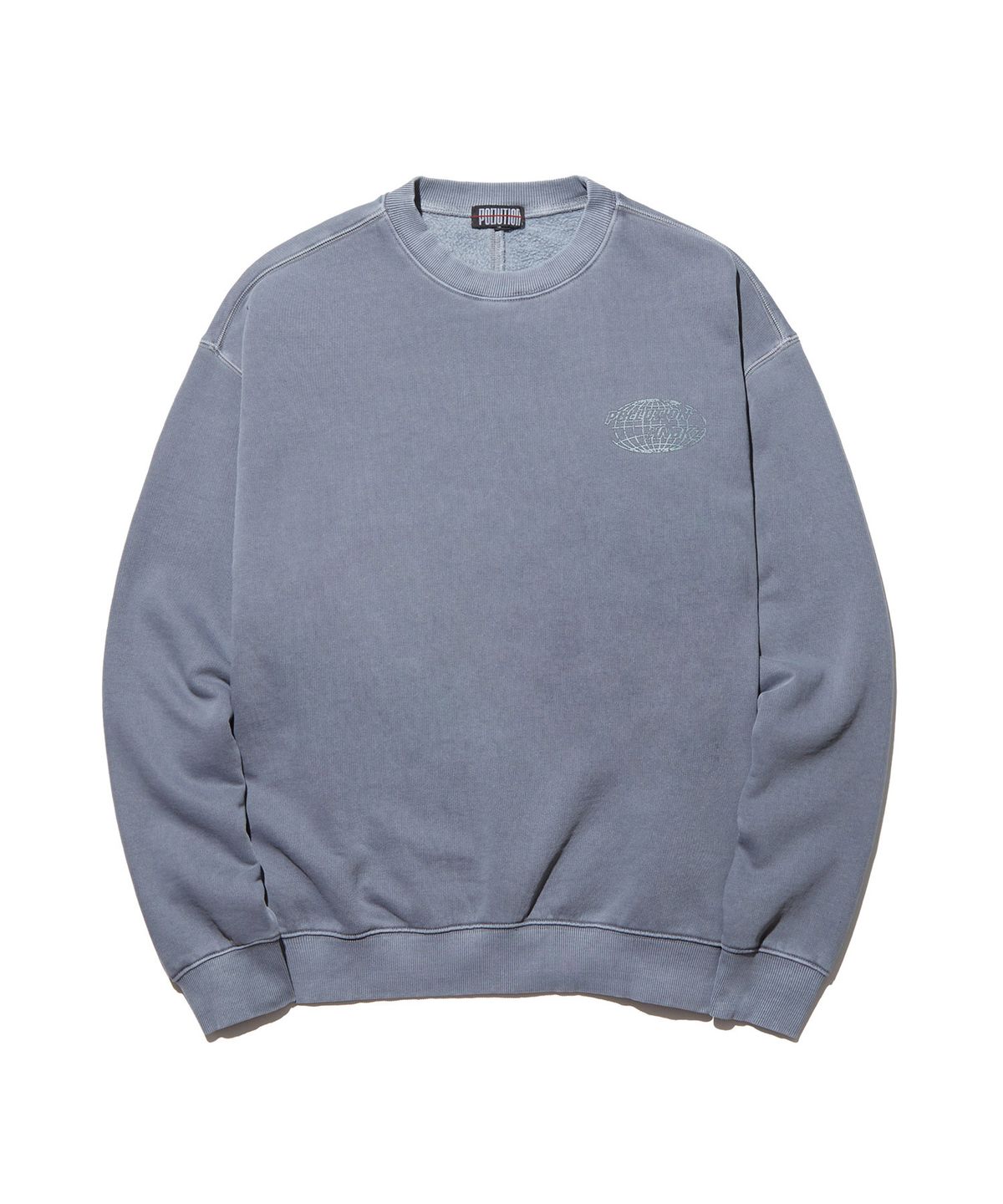 폴루션(POLLUTION) DYE BACK SEAM CREWNECK