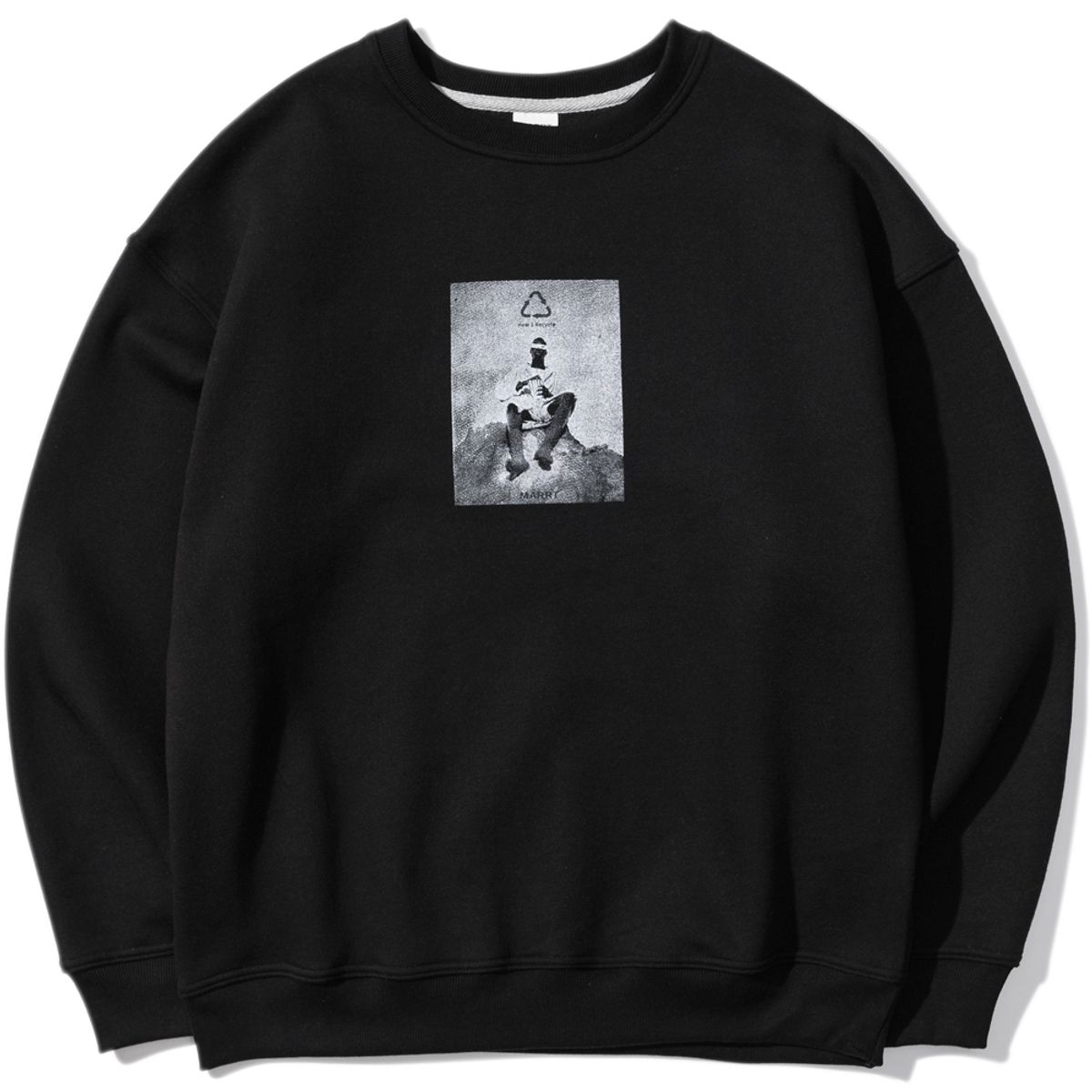 마르트(MARRT) PRINTING FLEECE SWEATSHIRT(BLACK)