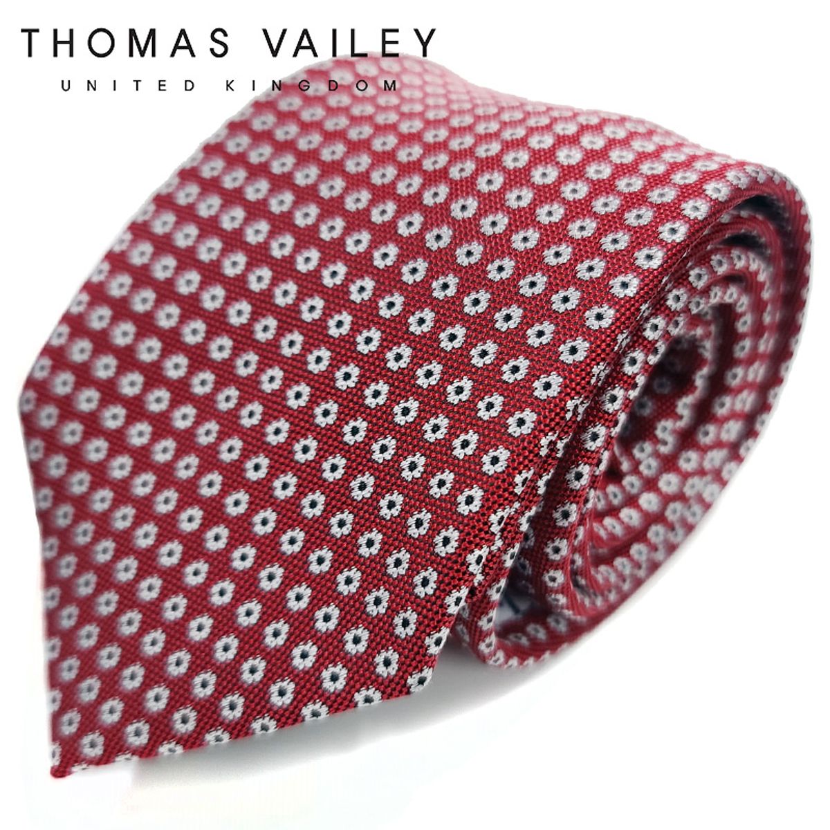 토마스 베일리(THOMAS VAILEY) 패션넥타이-싸리꽃 와인 7.5cm