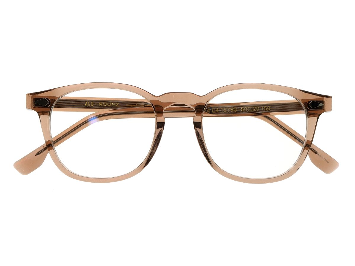 알로아이웨어(ALO EYEWEAR) [ALOXROUNZ] AR7002A C4 빈티지프레임 브라운 반투명 뿔테 안경