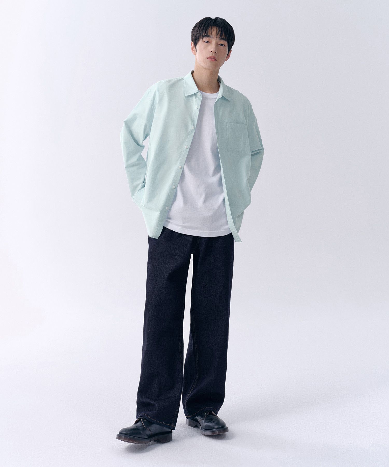★MUSINSA STANDARD★ Deep tuck wide denim pants deep indigo MUSINSA | MUSINSA STANDARD Two Tuck Wide Denim Pants [Deep