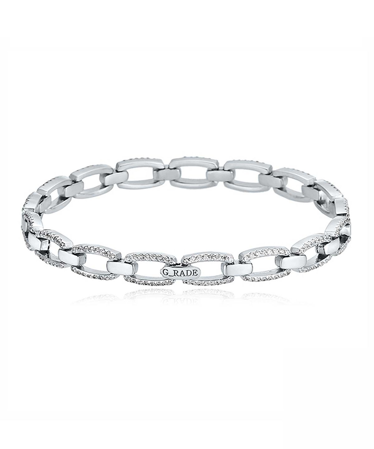 지레이드(G_RADE) Hollow Rectangle Tennis Chain Bracelet