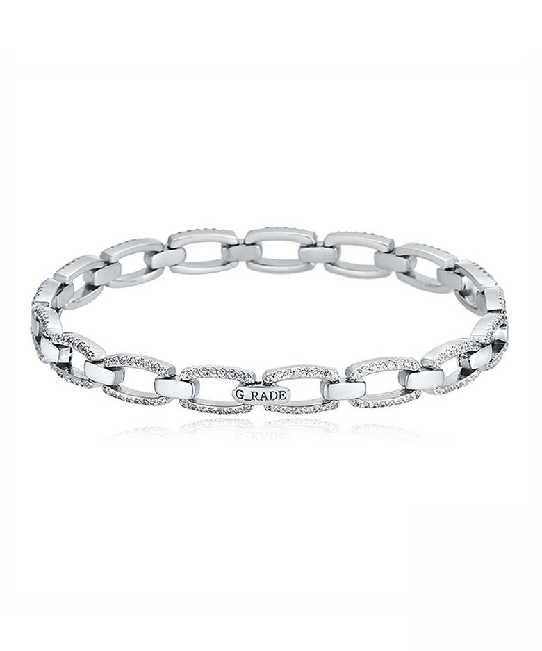 Hollow Rectangle Tennis Chain Bracelet