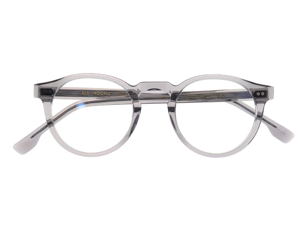 알로아이웨어(ALO EYEWEAR) [ALOXROUNZ] AR7003A C2 빈티지 프레임 라운드 투명 그레이 뿔테 안경