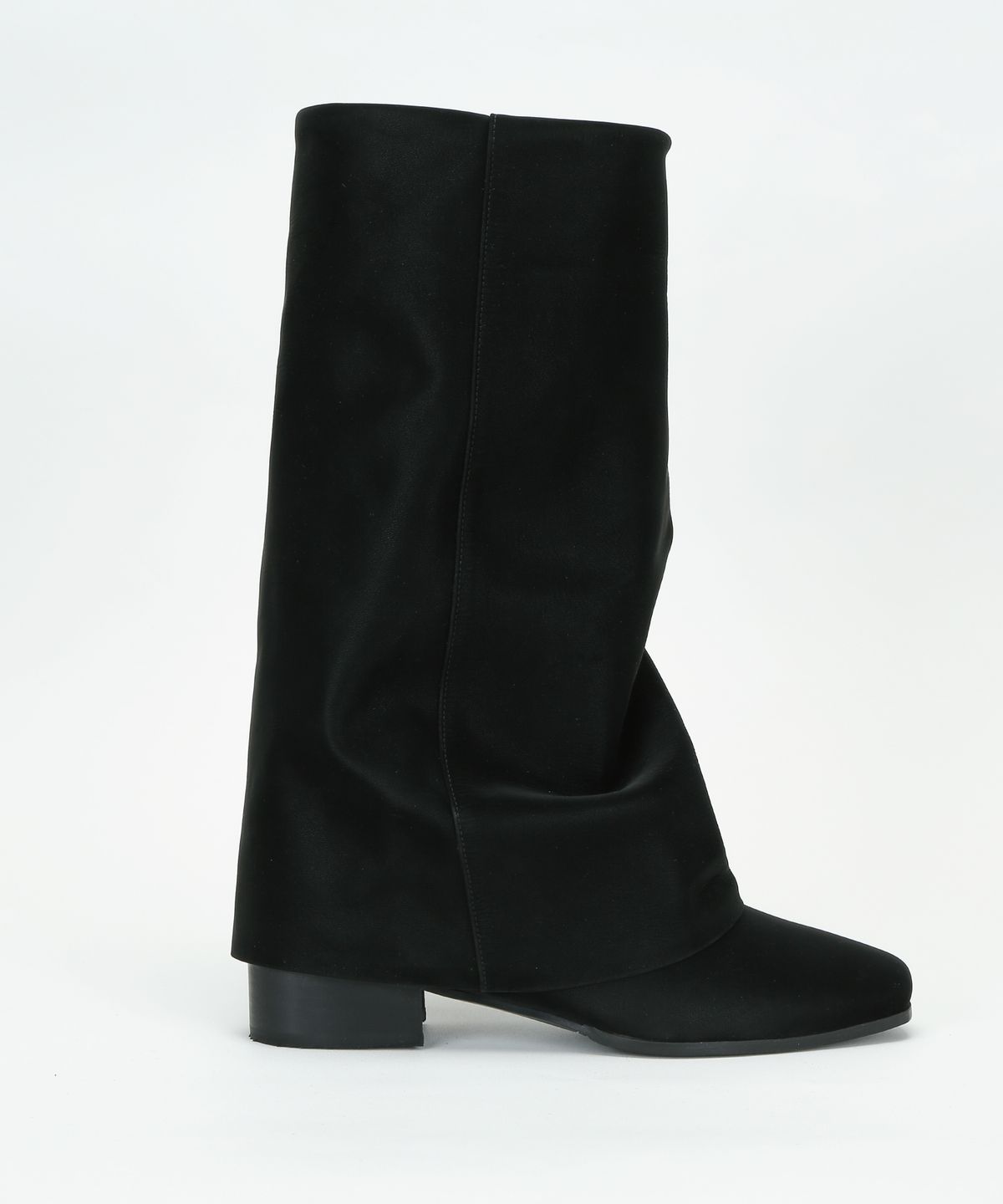 쓰리투에이티(THREE TO EIGHTY) Wrinkle Leather Boots (Black)