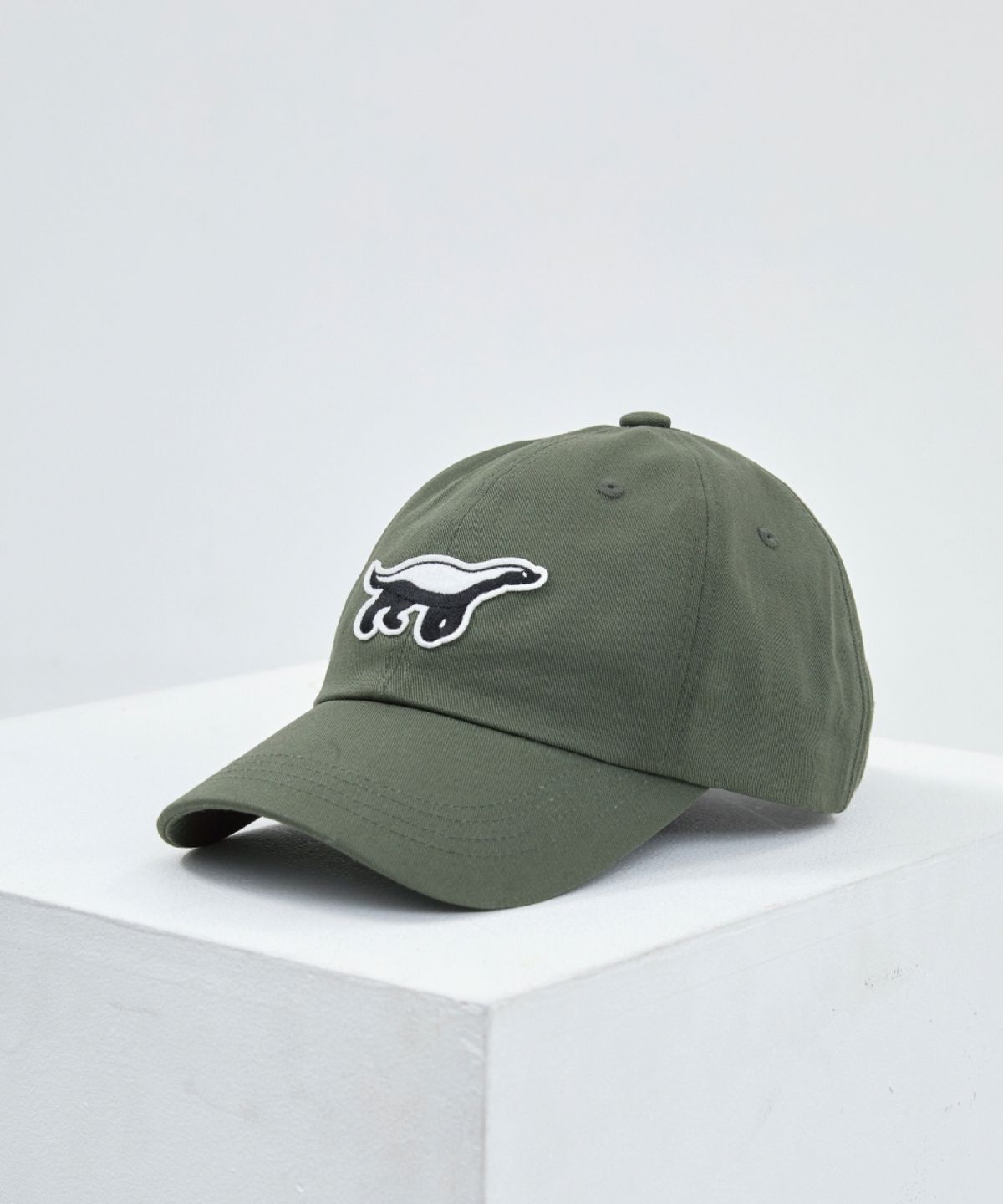 노알(NO-R) [UNISEX] 벌꿀오소리 패치 볼캡 / 카키