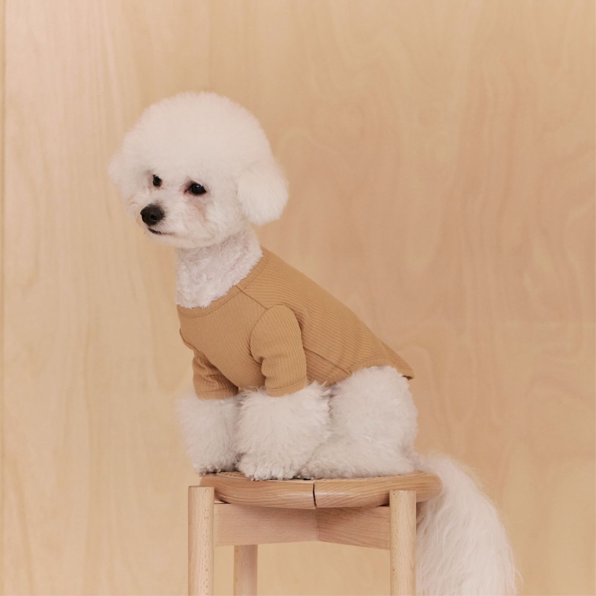 헤이버디(HEY BUDDY) 버디 와펜 티셔츠_베이지