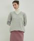 [ESSENTIAL] CLASSICAL SOFT V SWEATER_LIGHT GRAY