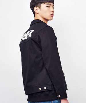 LOGO TRUCKER JACKET (BLACK) SAJK001