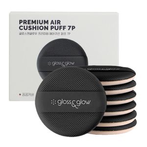 국내생산 프리미엄 에어쿠션 원형 퍼프 7P