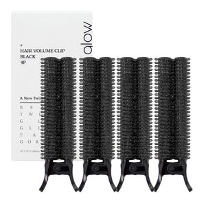 국내생산 뿌리볼륨업 헤어롤 집게 블랙 4P