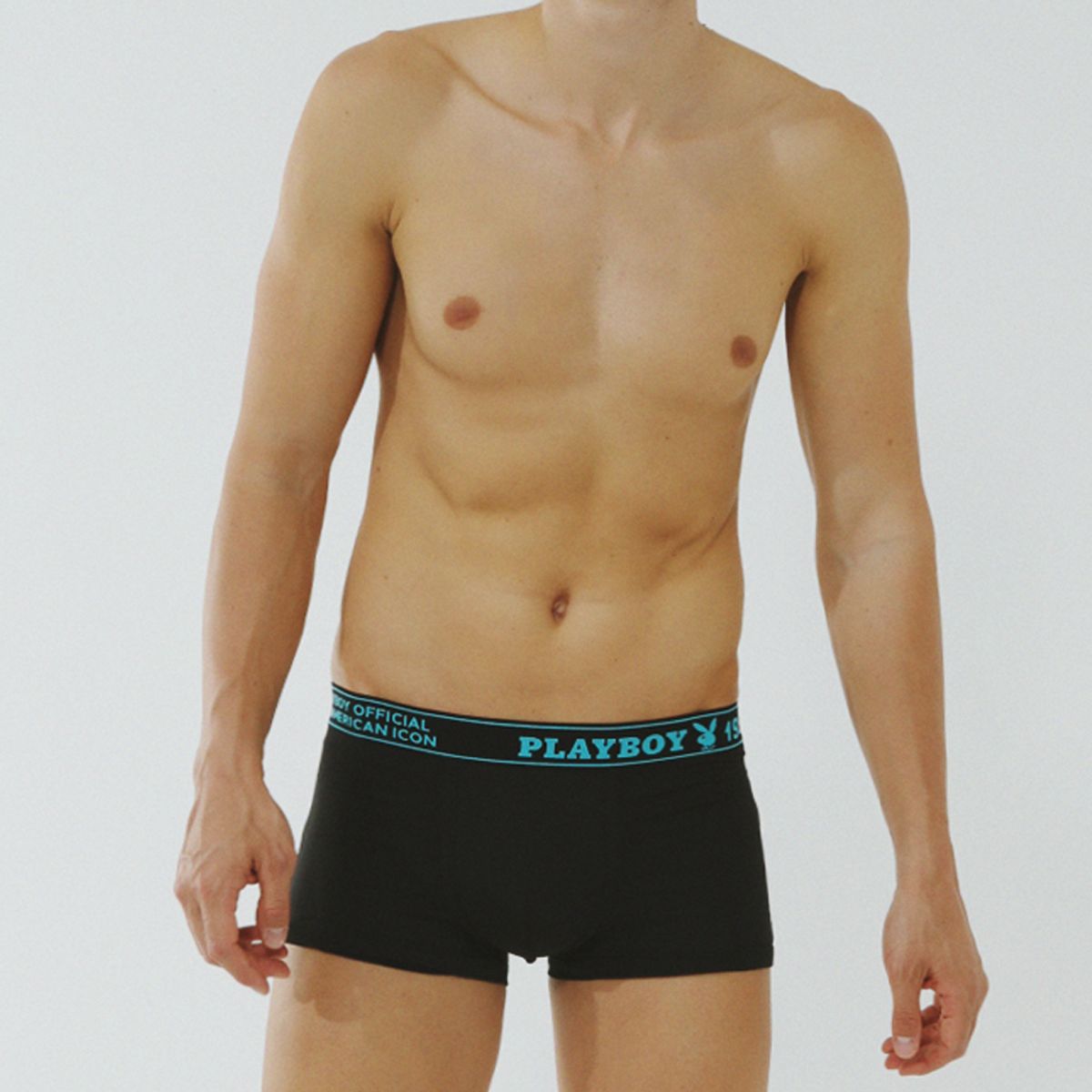 플레이보이(PLAYBOY) 남성 라인로고 드로즈 블랙민트 1매입 PMD2102-BKMT
