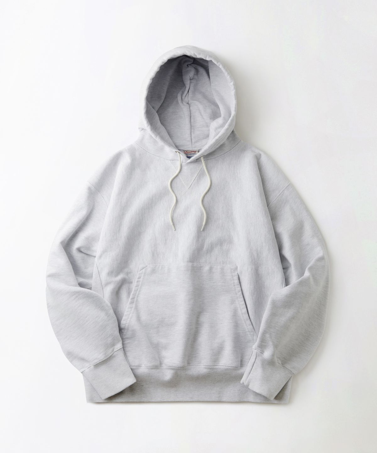 아웃스탠딩(OUTSTANDING) REVERSE HEAVY HOOD SWEAT_1%MELANGE GRAY