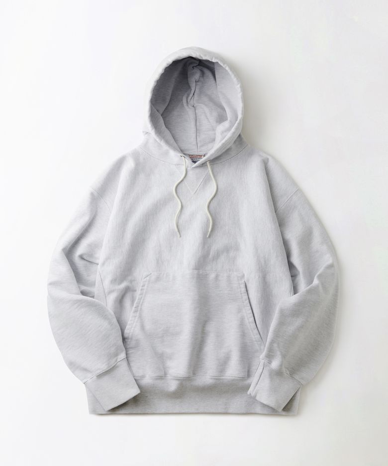 REVERSE HEAVY HOOD SWEAT_1%MELANGE GRAY