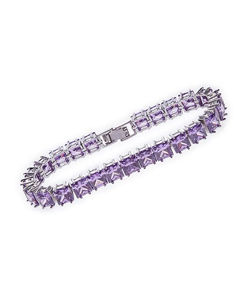 【BLACKPURPLE】Square Cubic Train Bracelet MUSINSA | BLACK PURPLE [BLACKLABEL] Square Cubic Train