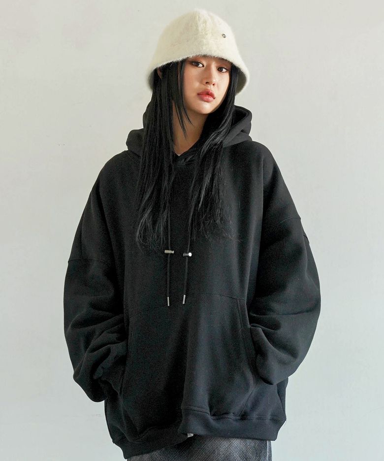 로아 덤블기모 박시 후드 블랙 KJHD2324