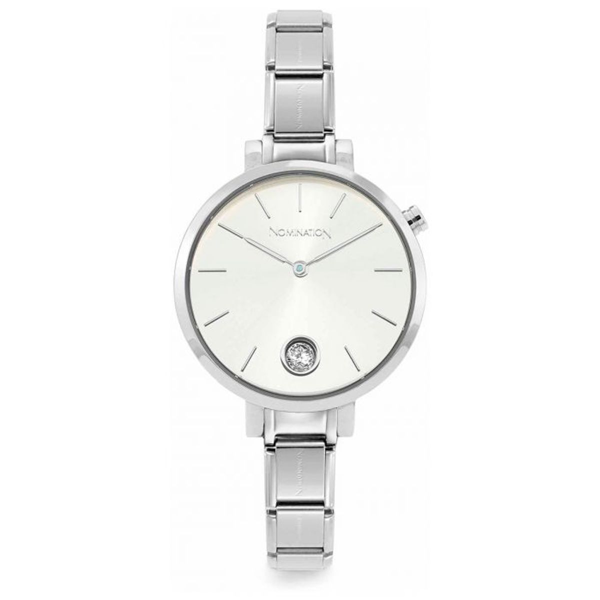 노미네이션(NOMINATION) 시계 파리 클래식 큐빅 레이디 (Sunray Silver) 076033/017