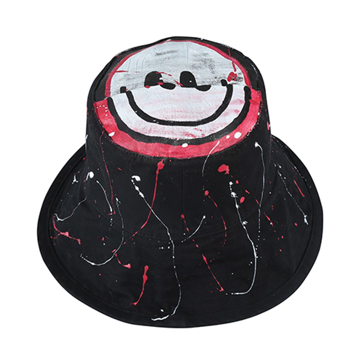 더 매드니스(THE MADNESS) HAND MADE WORK IMBALANCE SMILE HAT_BK