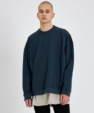 스페셜 레귤러 오버핏 980g 헤비 맨투맨 (클래식블루)